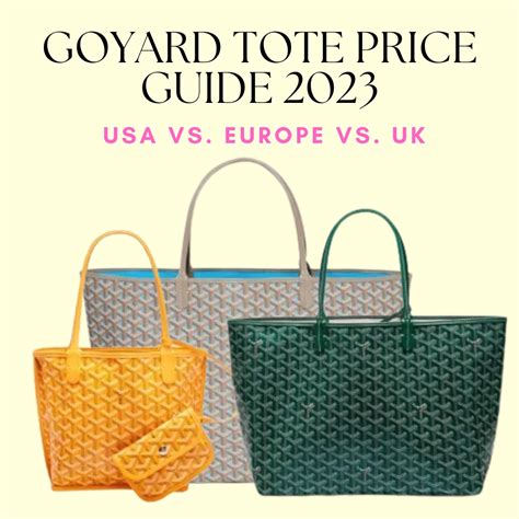 goyard tote bag details|Goyard tote bag price 2023.